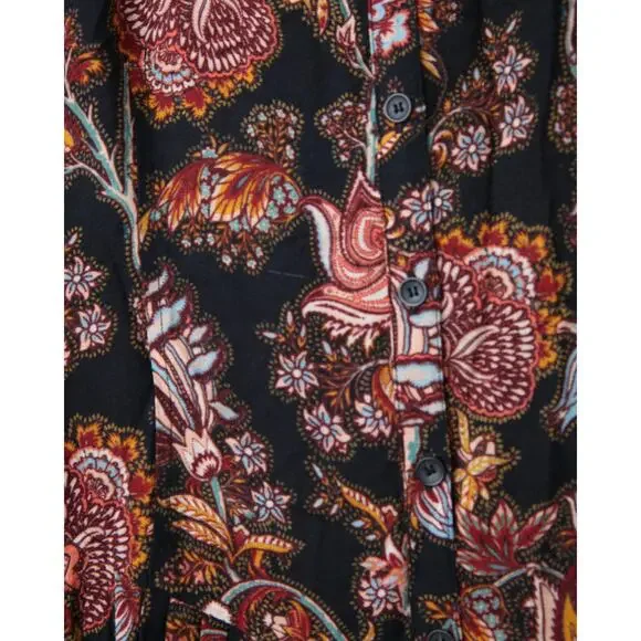 Ulla Johnson Celia Pleated Paisley-print Midi Dress Size 12